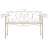 vidaXL Garden Bench 132 cm Metal Antique White