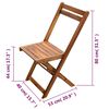 vidaXL 3 Piece Folding Bistro Set Solid Acacia Wood