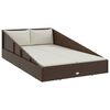 vidaXL Garden Bed Brown 110x200 cm Poly Rattan