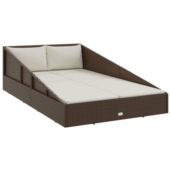 vidaXL Garden Bed Brown 110x200 cm Poly Rattan