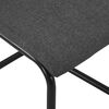 vidaXL Cantilever Dining Chairs 2 pcs Dark Grey Fabric