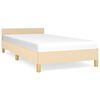 vidaXL Bed Frame with Headboard without Mattress Cream 90x200cm Fabric
