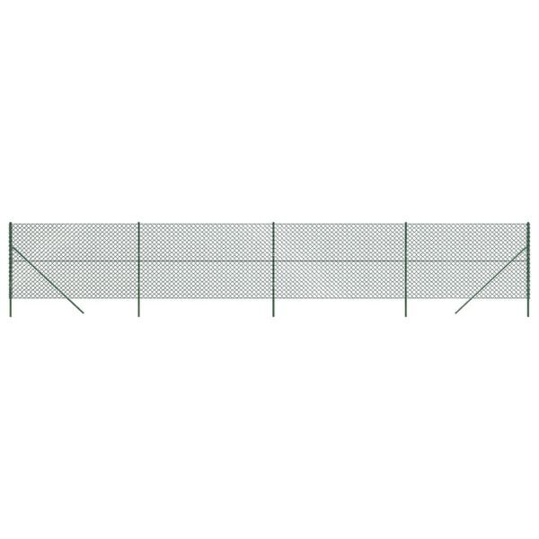 vidaXL Chain Link Fence Green 1.8x10 m