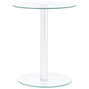 vidaXL Coffee Table Transparent 40 cm Tempered Glass