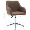vidaXL Swivel Dining Chairs 2 pcs Brown Fabric