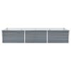 vidaXL Garden Raised Bed Galvanised Steel 240x80x45 cm Grey