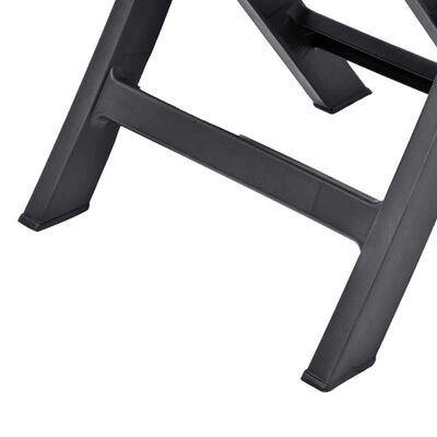 vidaXL Folding Garden Chairs 2 pcs Plastic Anthracite