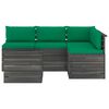 vidaXL 5 Piece Garden Pallet Lounge Set with Cushions Solid Pinewood