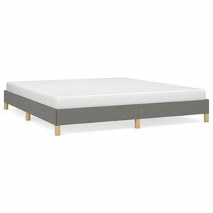 vidaXL Bed Frame without Mattress Dark Grey 180x200 cm Super King Fabric