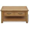 vidaXL Coffee Table 88x53x45 cm Solid Oak Wood