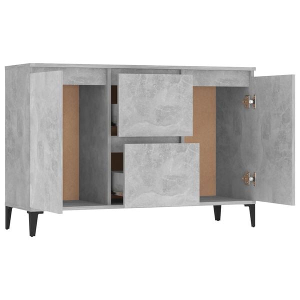 vidaXL Sideboard Concrete Grey 102x35x70 cm Engineered Wood