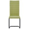 vidaXL Cantilever Dining Chairs 2 pcs Green Fabric