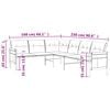 vidaXL Garden Corner Sofa Anthracite Steel and Textilene