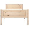 vidaXL Bed Frame without Mattress Solid Pinewood 100x200 cm