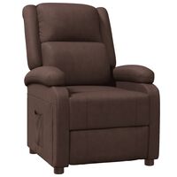 vidaXL Recliner Chair Brown Faux Leather