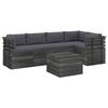 vidaXL 6 Piece Garden Pallet Lounge Set with Cushions Solid Pinewood