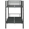 vidaXL Bunk Bed without Mattress Black Metal 90x200cm