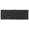 vidaXL Pallet Floor Cushion Cotton 120x40x7 cm Black