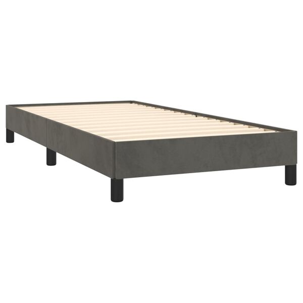 vidaXL Bed Frame without Mattress Dark Grey 92x187 cm Single Velvet