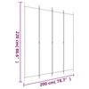 vidaXL 4-Panel Room Divider Black 200x220 cm Fabric