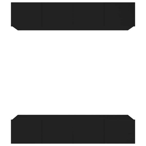 vidaXL TV Cabinets 4 pcs Black 80x30x30 cm Engineered Wood