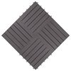 vidaXL Decking Tiles 30 pcs Grey Wash 30x30 cm Solid Acacia Wood