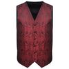 Men's Paisley Wedding Waistcoat Set Size 52 Burgundy