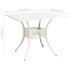 vidaXL Garden Table White 90x90x73 cm Cast Aluminium
