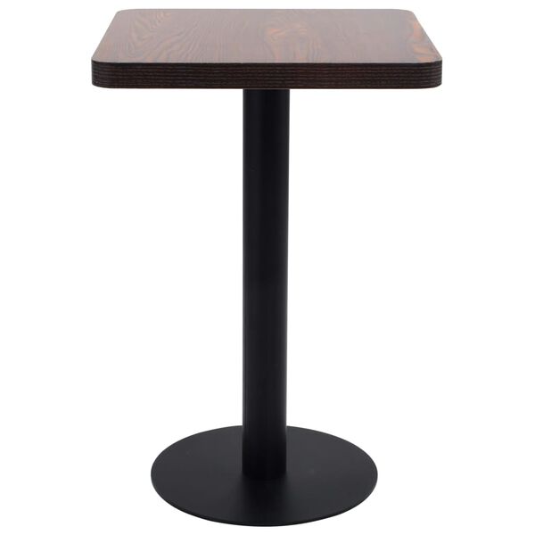 vidaXL Bistro Table Dark Brown 50x50 cm MDF
