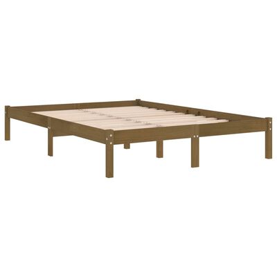 vidaXL Bed Frame without Mattress Honey Brown Solid Wood 120x200 cm