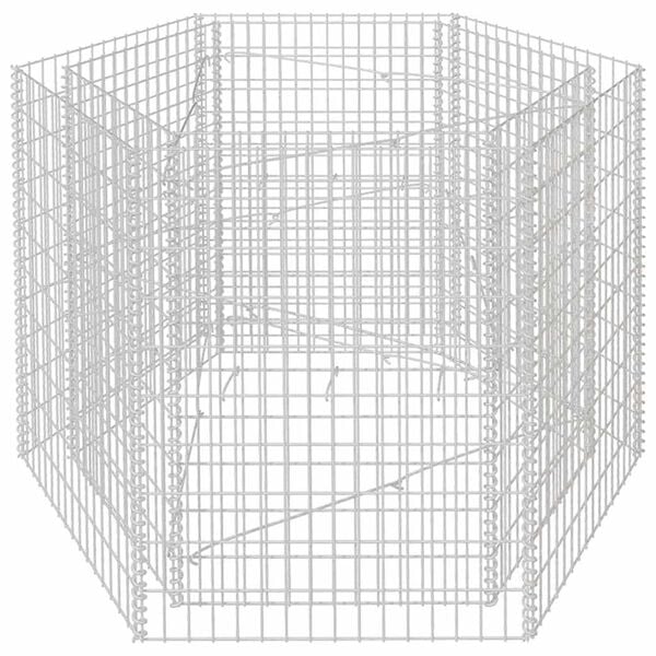 vidaXL Hexagonal Gabion Raised Bed 160x140x100 cm