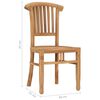 vidaXL 5 Piece Garden Dining Set Solid Teak Wood
