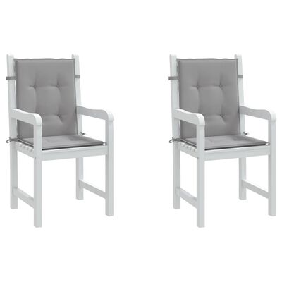 vidaXL Garden Lowback Chair Cushions 2 pcs Grey Oxford Fabric