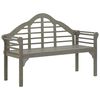 vidaXL Garden Queen Bench with Cushion 135 cm Solid Acacia Wood Grey