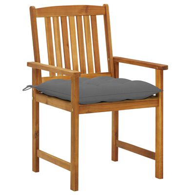 vidaXL Garden Chairs with Cushions 2 pcs Solid Acacia Wood