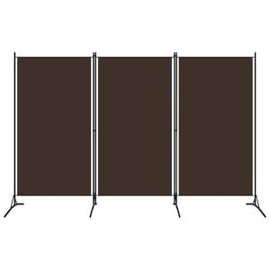 vidaXL 3-Panel Room Divider Brown 260x180 cm