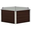 vidaXL Raised Garden Bed Brown 129x129x46 cm Galvanised Steel