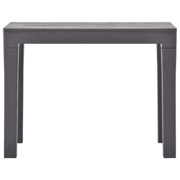 vidaXL Garden Benches 2 pcs Mocca Plastic