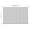 vidaXL Room Divider Bamboo White Width 250 cm Height 165 cm