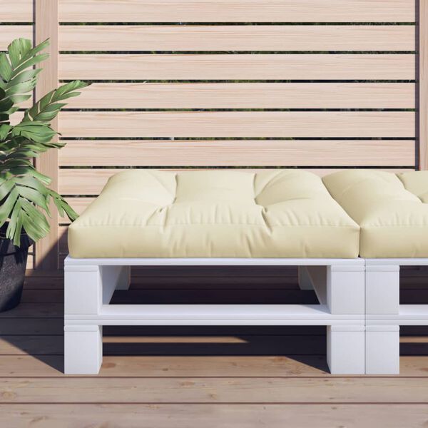 vidaXL Pallet Cushion Cream 80x80x12 cm Fabric