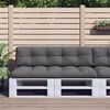 vidaXL Pallet Cushions 2 pcs Anthracite Fabric