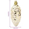 vidaXL Christmas Pine Cone Ball 40 pcs Gold Plastic