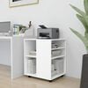 vidaXL Rolling Cabinet White 60x53x72 cm Engineered Wood