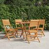 vidaXL Folding Garden Chairs 4 pcs 47x62x90 cm Solid Wood Teak