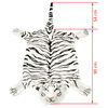 vidaXL Tiger Carpet Plush 144 cm White