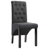 vidaXL Dining Chairs 2 pcs Dark Grey Fabric