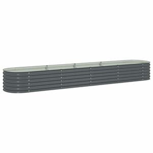 vidaXL Garden Raised Bed | Grey | Galvanised Steel | Extra Large | Sturdy