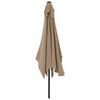 vidaXL Garden Parasol with Metal Pole 300x200 cm Taupe