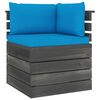 vidaXL 7 Piece Garden Pallet Lounge Set with Cushions Solid Pinewood