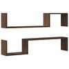vidaXL Wall Shelves 2 pcs Brown Oak 100x15x20 cm Engineered Wood
